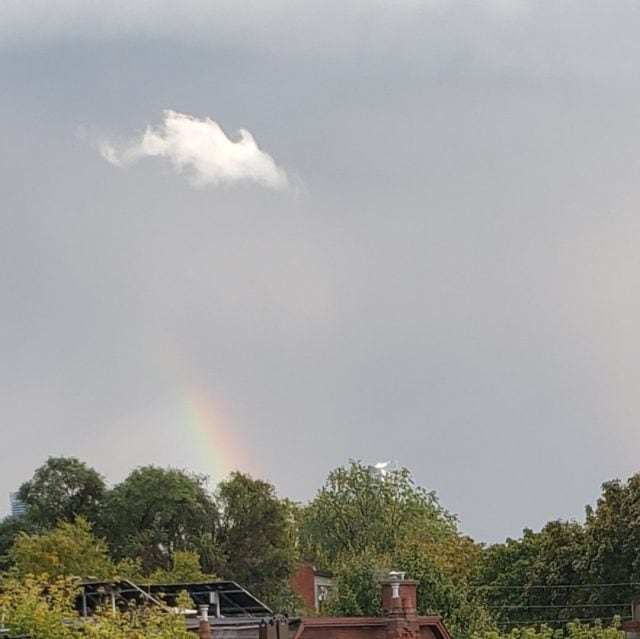Did you see it? #rainbow #hope